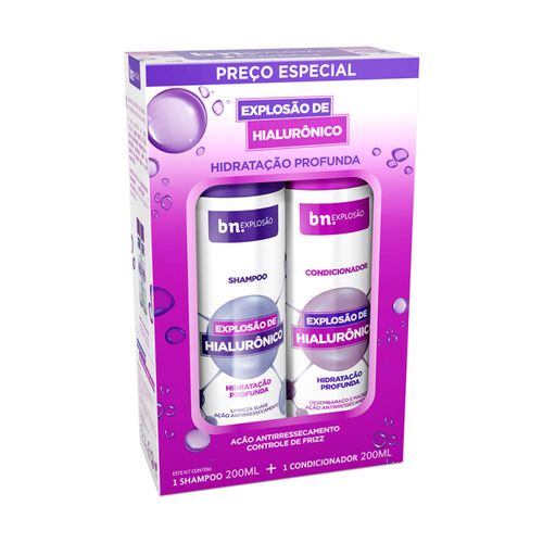 Kit Duo Shampoo 200ml + Condicionador 200ml Explosão de Hialurônico | bn.Cachos